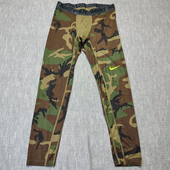 Nike Pro Combat Leggings Boys XXL Camo Dri Fit Performance Athletic Performance - Picture 1 of 11
